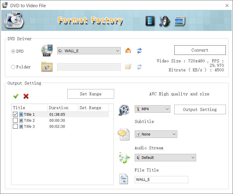 format factory mp4 to mp3